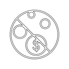 Economic sanction icon in line style