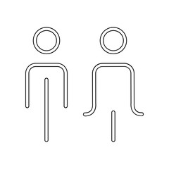 Toilet sign icon in line style