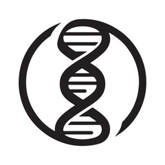 Creative DNA Silhouette Vector for Innovative Biotech Logos