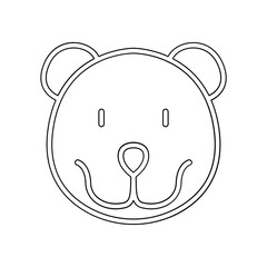 Bear icon in line style