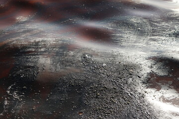 Abstract Image of Polluted Water Surface with Oily Patterns