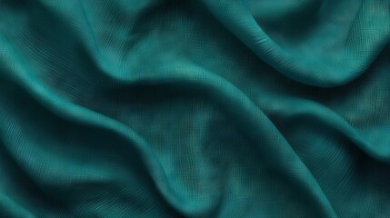 Obraz premium teal fabric with a wavy pattern on top