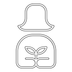 Nature conservation icon in line style