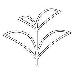 Tea leaves icon in line style