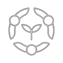 Nature conservation icon in line style