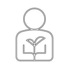 Environmentalist icon in line style