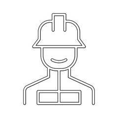 Engineer icon in line style