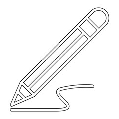 Pencil icon in line style