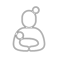 Mother icon in line style