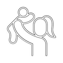 Mother icon in line style