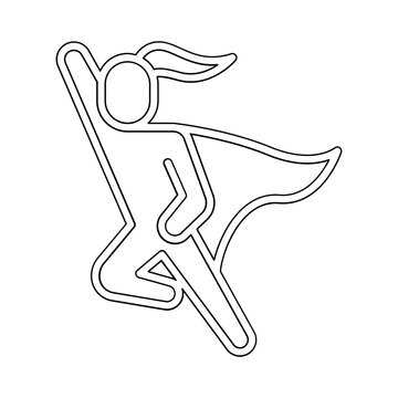 recommend clip art: Super woman icon in line style