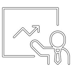 Business presentation icon in line style