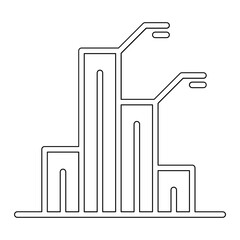 Statistic icon in line style