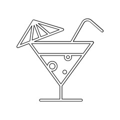 Cocktail icon in line style