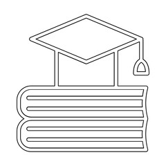 Graduation icon in line style