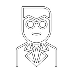 Professor icon in line style