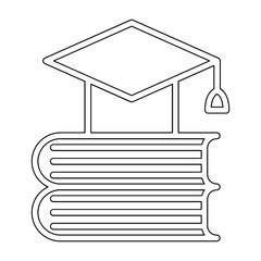 Graduation icon in line style