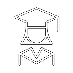 Graduation icon in line style