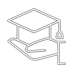 Graduation icon in line style