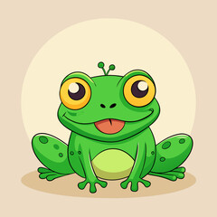 Fototapeta premium Hand drawn frog cartoon illustration