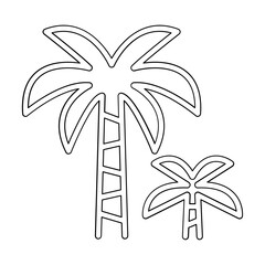 palm icon in line style
