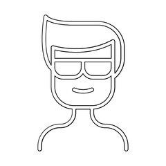 Beach boy icon in line style