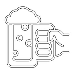 Beer icon in line style