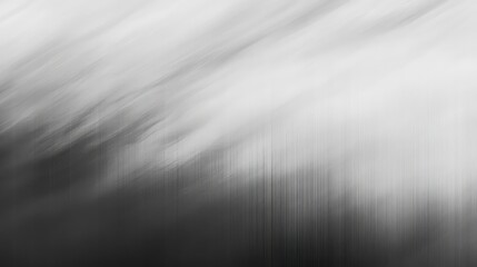 Abstract grayscale image with blurred diagonal lines and dark bottom, suggesting movement and depth.
