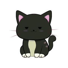 Cute Happy Cat In Clip Art Style, Tshirt