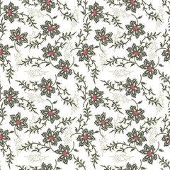 Fototapeta premium cute small flower seamless pattern on background