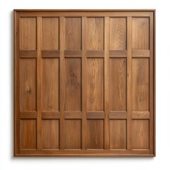 A wooden frame with a square design