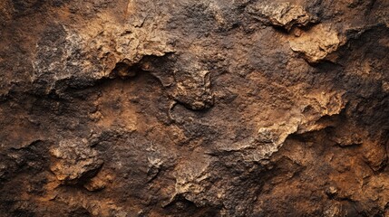Rough, textured brown rock surface.