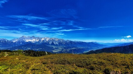 Dachstein mountains in Austria, Beautiful vacation, panorama picture, beautiful nature, Dachstein region