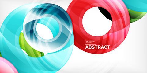 Circles, round elements, ring shapes premium background. Vector Illustration For Wallpaper, Banner, Background, Card, Book Illustration, landing page