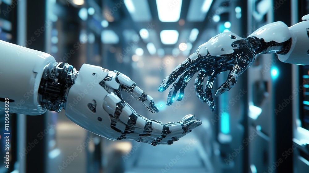 Poster the integration of ai-powered systems with automated machinery.