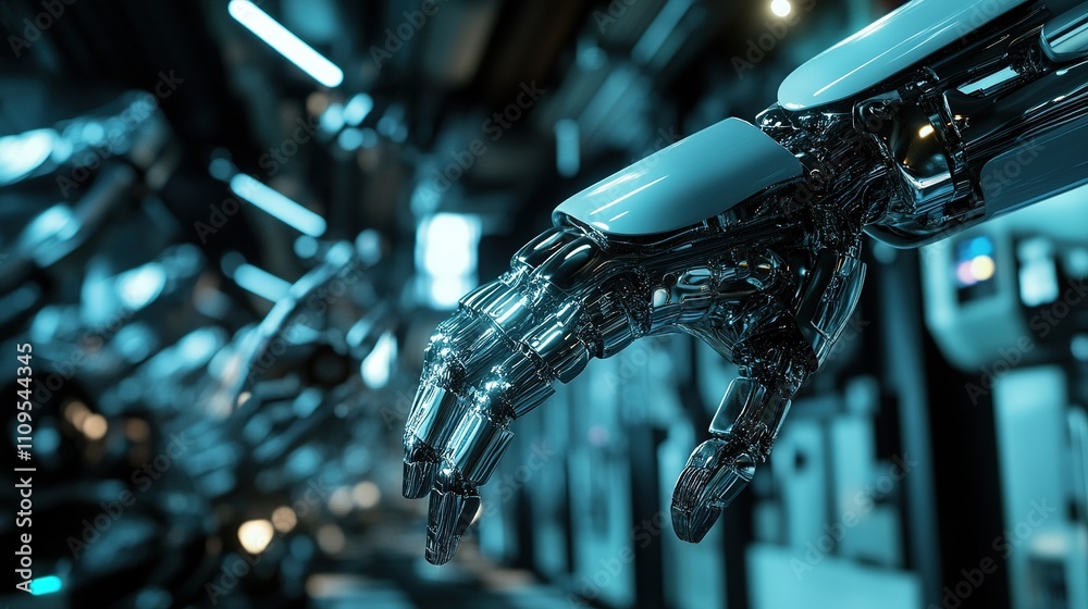 Poster the integration of ai-powered systems with automated machinery.