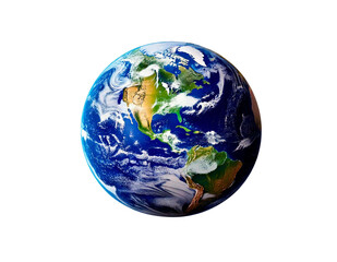Obraz premium Colorful representation of Earth highlighting continents and ocean features