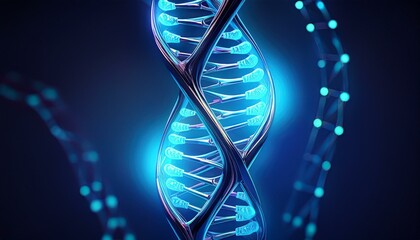 dna helix on black background