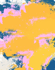 Trendy abstract print with floral and geometric elements. Suitable for social media posts, mobile apps, banner design and online advertising.