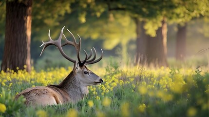 Naklejka premium deer in the forest