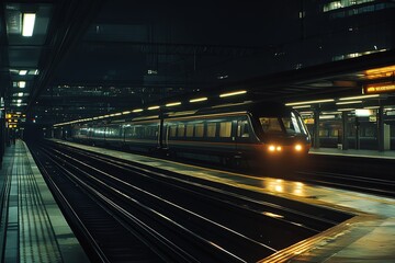 Fototapeta premium Modern high-speed train at station.