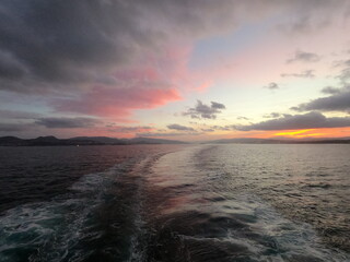 sunset over the ocean