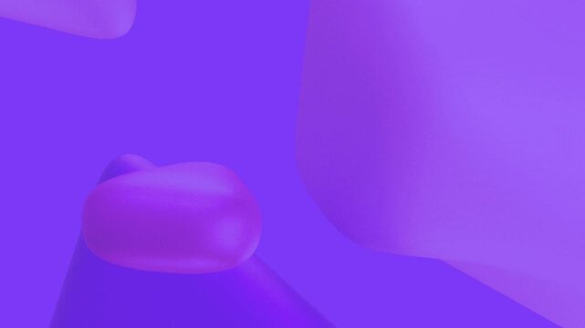 Oscillating Pink Objects on Blue 