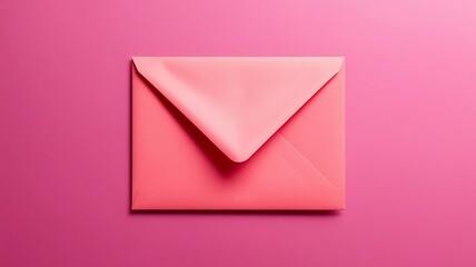 Love Letter: Pink Envelope on a Colorful Backdrop