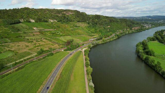 Moselle river valley near Igel, Germany