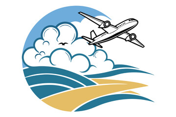 Travel agency logo white background C.eps