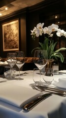 dinner setup in luxury hotel room