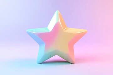Obraz premium pastel star with gradient colors background