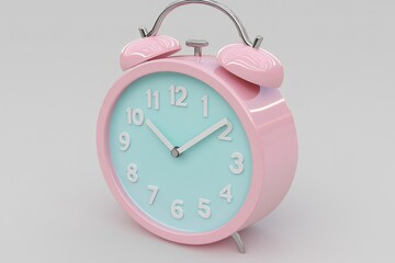 pastel pink watch on white background