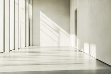 Obraz premium sunshine enters on white theme room